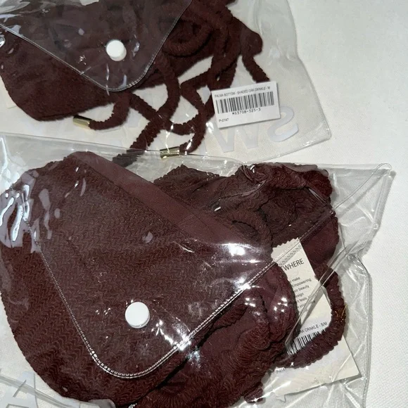 Monday Swimwear Set S/M. NWT- SICILY Top M, RIVIERA BOTTOM S- SHADED OAK CRINKLE - Picture 6 of 6